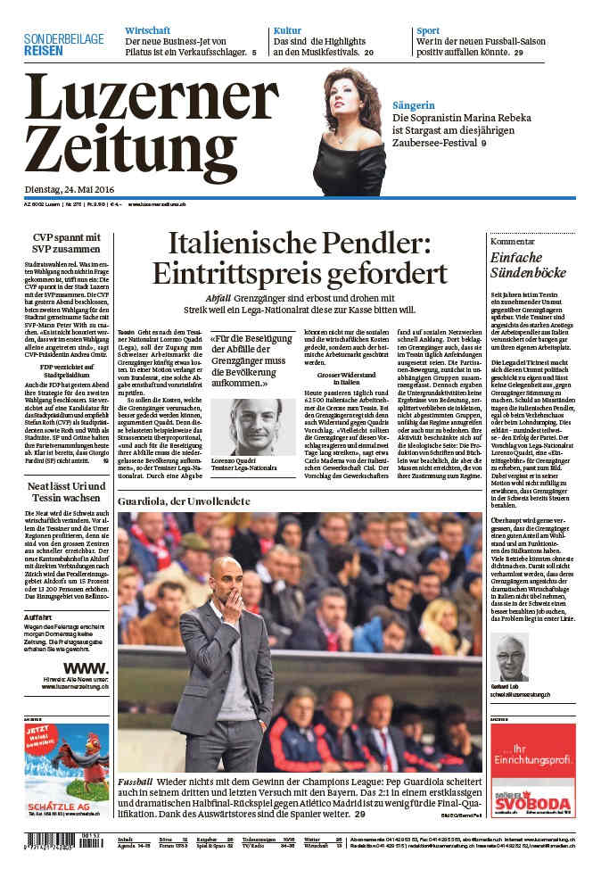 e-paper: Neue Luzerner Zeitung